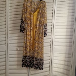 Dress  with  open  front